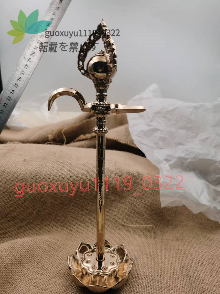 非常に高い品質 密教法具 金剛勾 高品質 寺院仏具 銅製 磨き仕上げ 高さ26.5cm 仏具一般 非常に高い品質 密教法具 金剛勾 高品質 寺院仏具 銅製 磨き仕上げ 高さ26.5cm 仏具一般