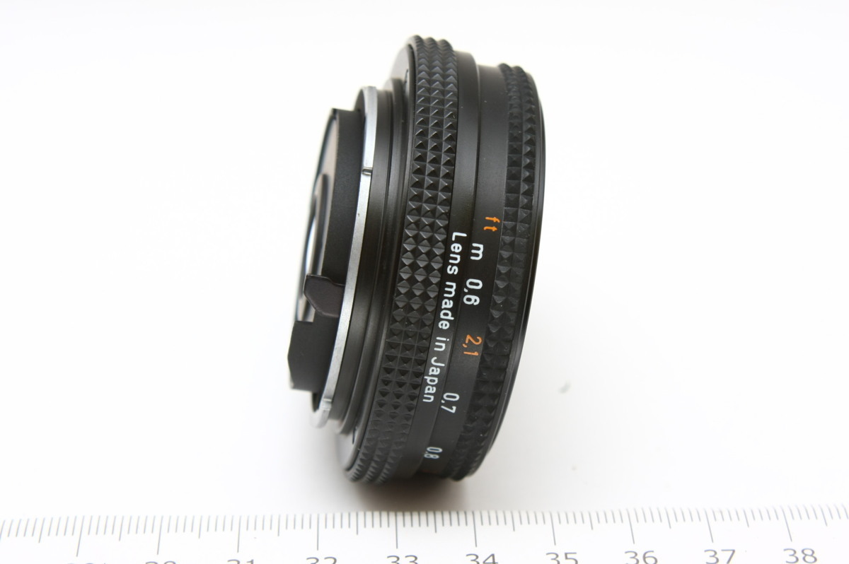 ※ AEJ コンタックス 45mm f2.8 T テッサー TESSAR パンケーキレンズ 純正キャップ前後 フード 取説 箱付 aa0840_画像8