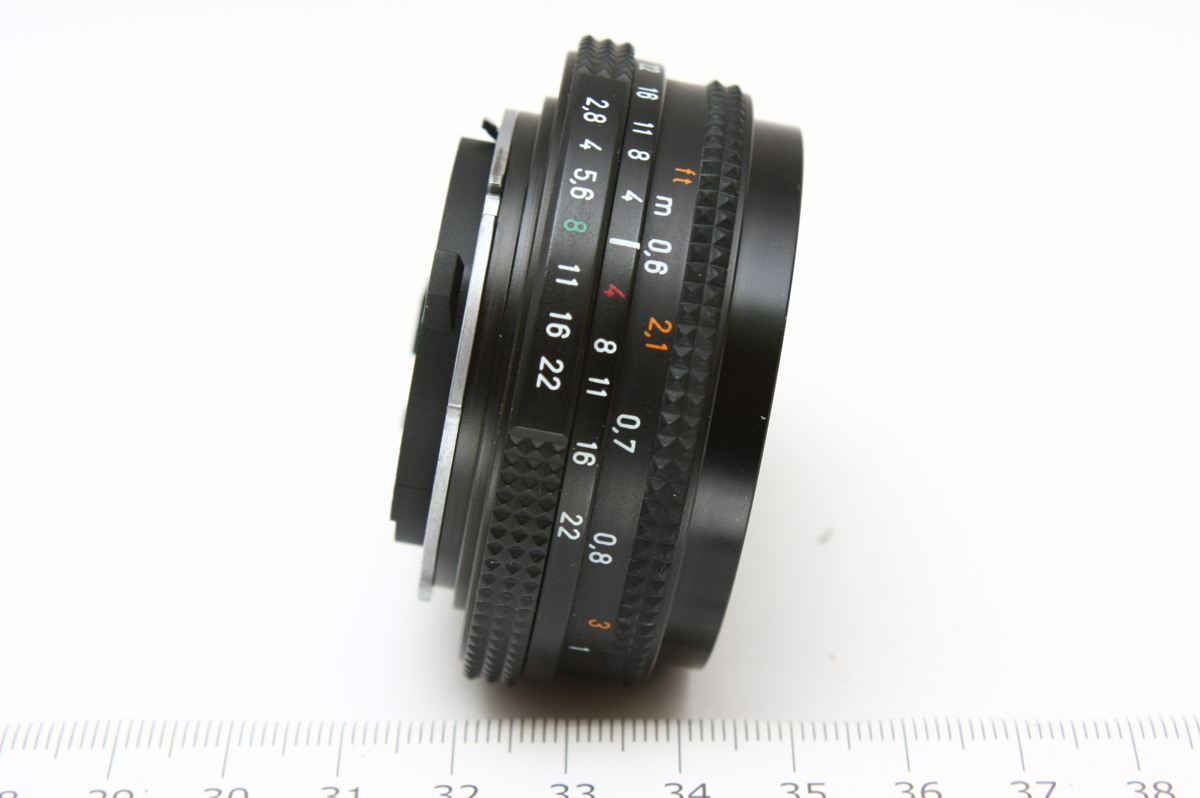 ※ AEJ コンタックス 45mm f2.8 T テッサー TESSAR パンケーキレンズ 純正キャップ前後 フード 取説 箱付 aa0840_画像7