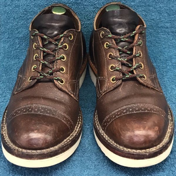 即決☆VIBERG☆25cm ワークシューズ ヴァイバーグ メンズ 6.5 茶