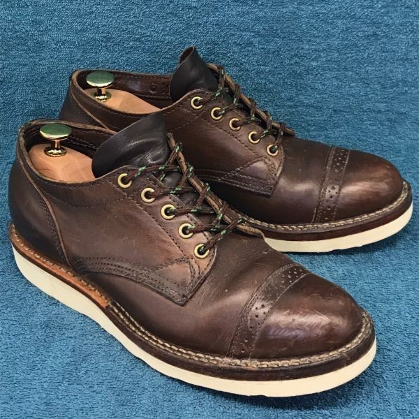 即決☆VIBERG☆25cm ワークシューズ ヴァイバーグ メンズ 6.5 茶