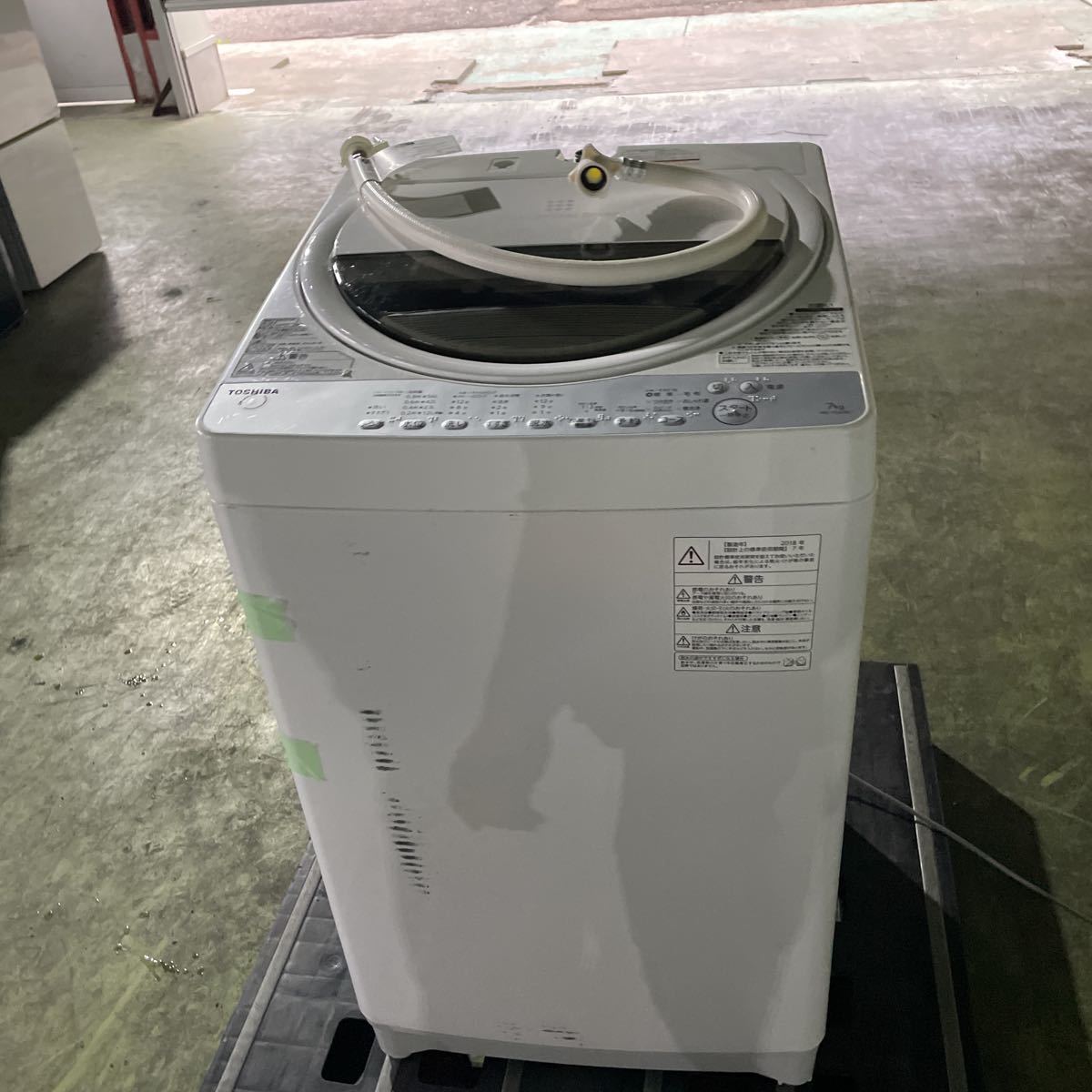 K0526-19 東芝 TOSHIBA 全自動洗濯機 洗濯機 AW-7G6 2018年製 7kg 의