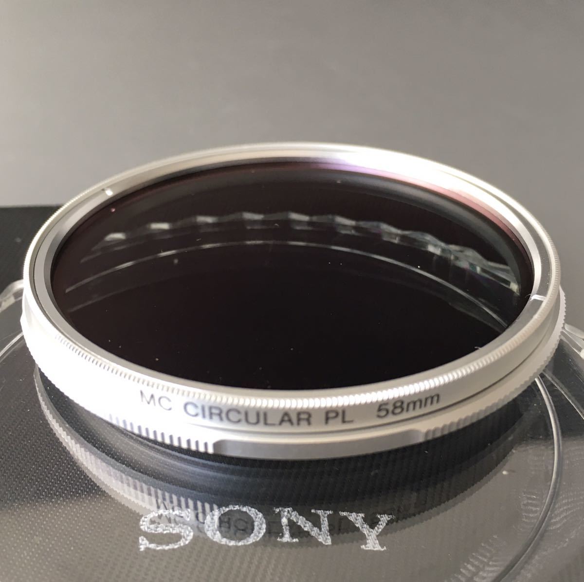 ソニー純正品】[SONY MC CIRCULAR PL 58mm 円偏光フィルター ソニー純正品】[SONY MC CIRCULAR PL 58mm 円偏光フィルター