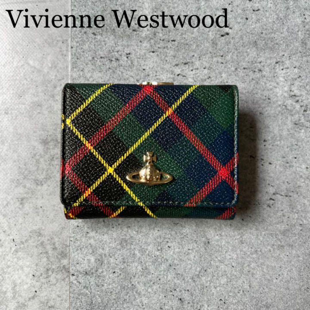 Vivienne Westwood 三つ折り財布 チェック EXIBTION