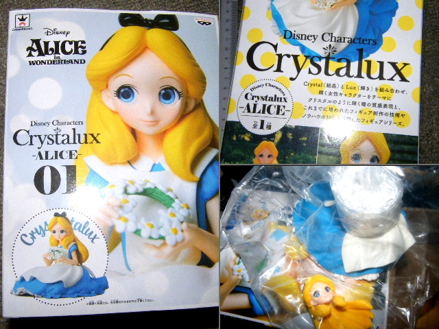 x品名x 中身は未使用?な感じ品　Disney Characters Crystalux ALICE 全1種フィギュア♪不思議の国のアリス ディズニーキャラクター人形_画像1