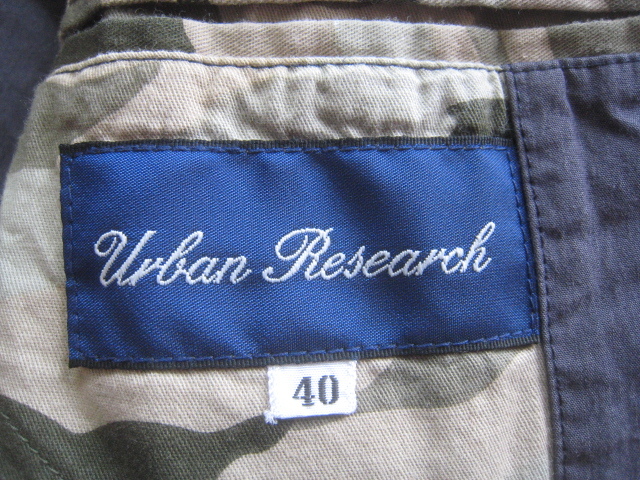 美品!!アーバンリサーチ URBAN RESEARCH*春夏モデル ナイロンコットンシャンブレー2つボタンジャケット 40 実寸L 濃いグレー_画像5