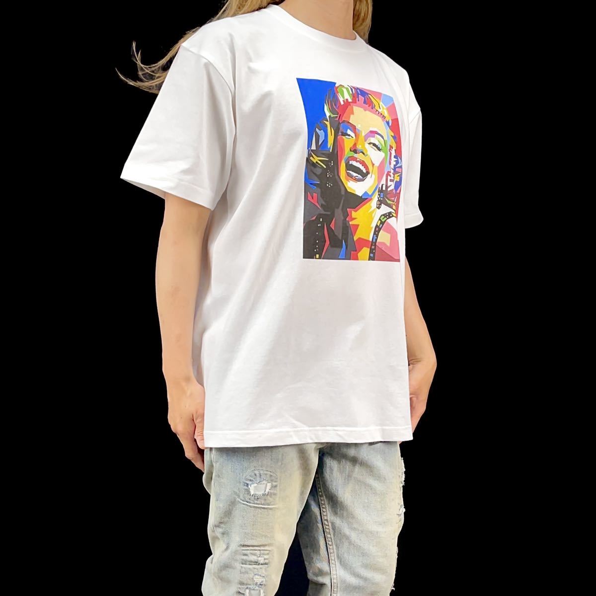 新品 マリリンモンロー セクシー ブロンド女優 ハリウッドスター スマイル ポップアート 大きい ワイド オーバー ビッグ Tシャツ 5XLサイズ_画像3