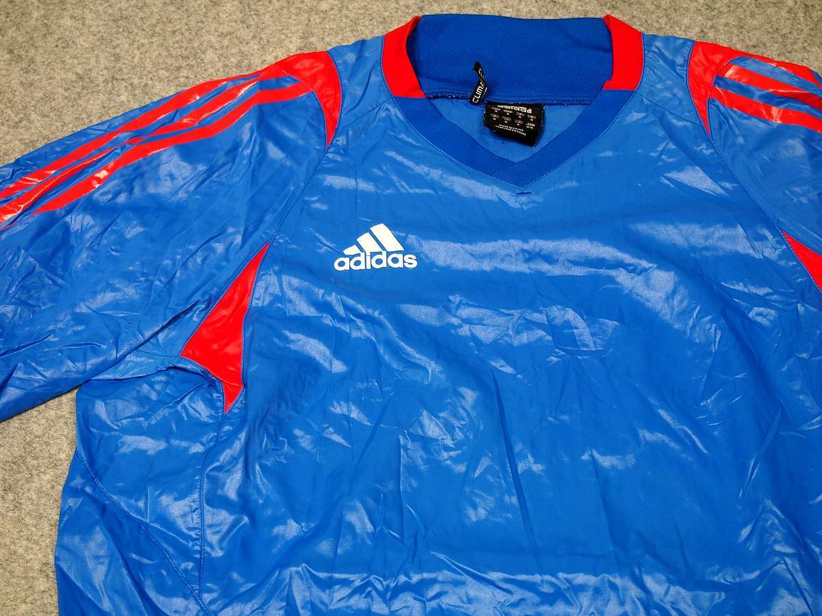 アディダス adidas サッカー フットサル F50シリーズ ピステ(内面1枚地) 普段着 半袖 ロゴダメージ [サイズ: O /カラー: 青系]_画像2