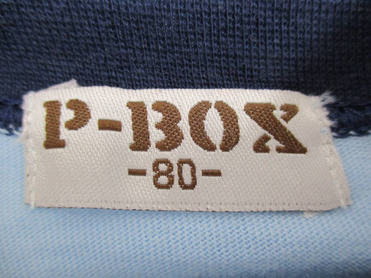 *402[ free shipping ]P-BOX pyjamas room wear top and bottom set baby 80 long sleeve short pants light blue cotton 100% setup print waist rubber 