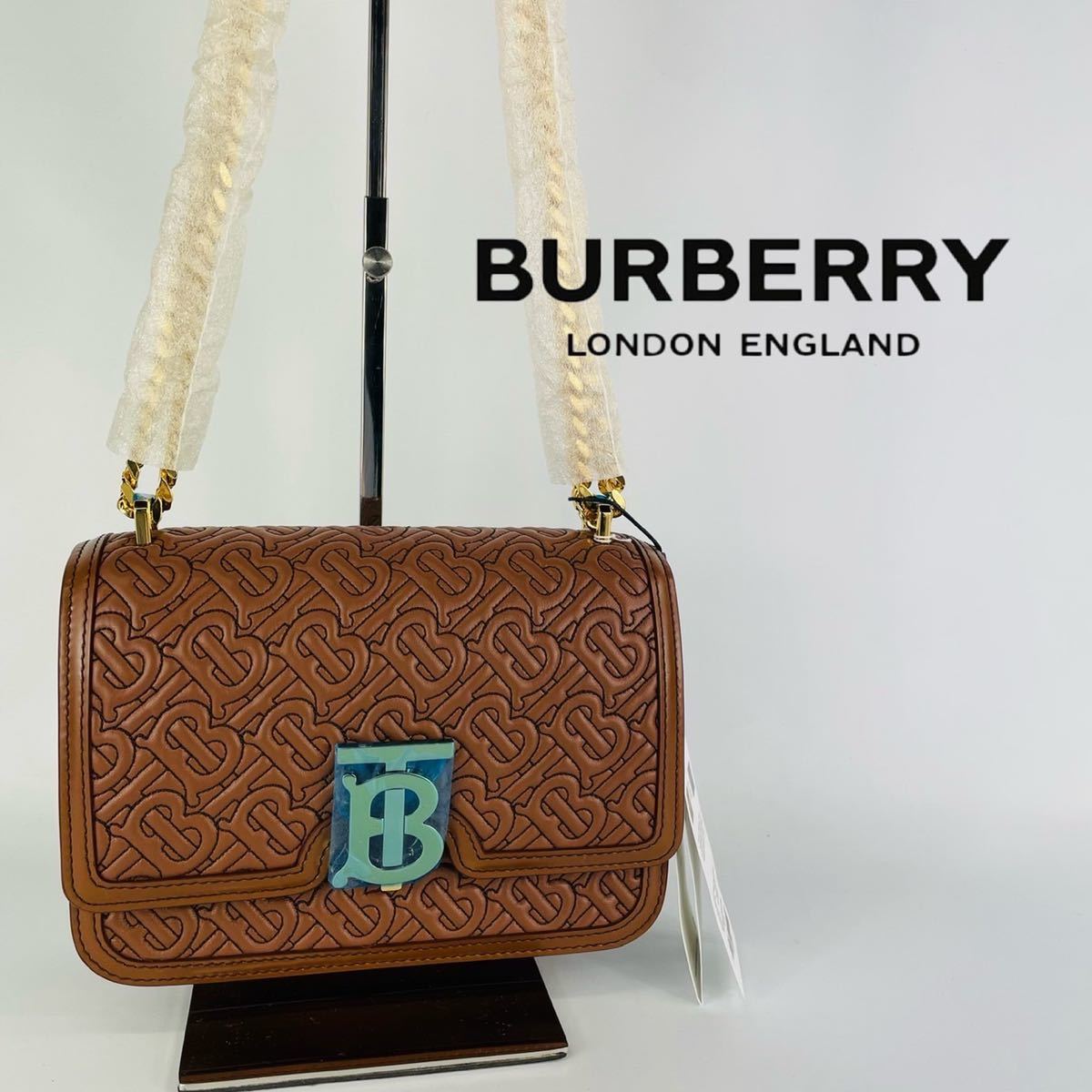 新品未使用】Burberry TBロゴ チェーンショルダー ロゴ柄 即日発送