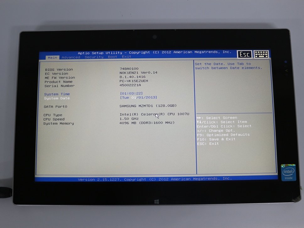 現状品 タブレットPC 12.5インチ NEC VersaPro VZ-H PC-VK15EZUEH