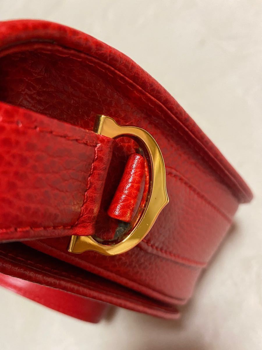 最短即日発送　カルティエ　Cartier バッグ　トートバッグ　レッド　赤　極美品　カルティエバッグ　肩かけ　ショルダーバッグ