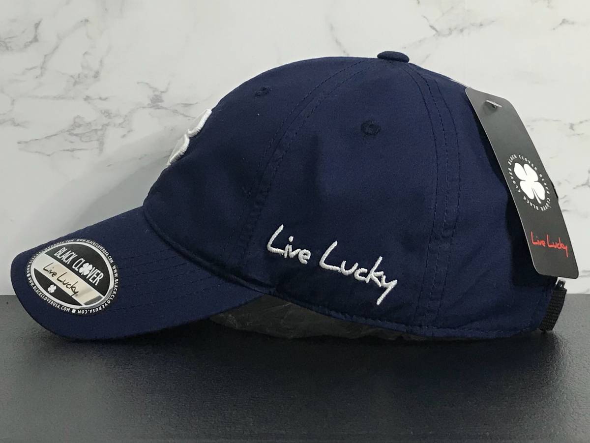 【未使用品】647S 上品★BLACK CLOVER ブラック・クローバー ゴルフ キャップ 帽子 CAP 上品で高級感のあるネイビー♪《FREEサイズ》_画像4