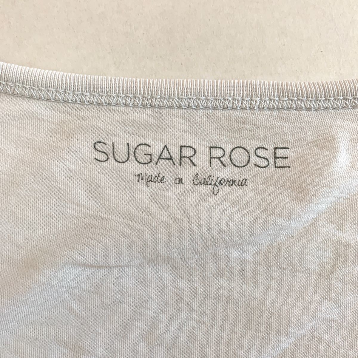 SUGAR ROSE シュガーローズ  カリフォルニア Tシャツ　ワイド　半袖 ★グレー系 ロゴTシャツ