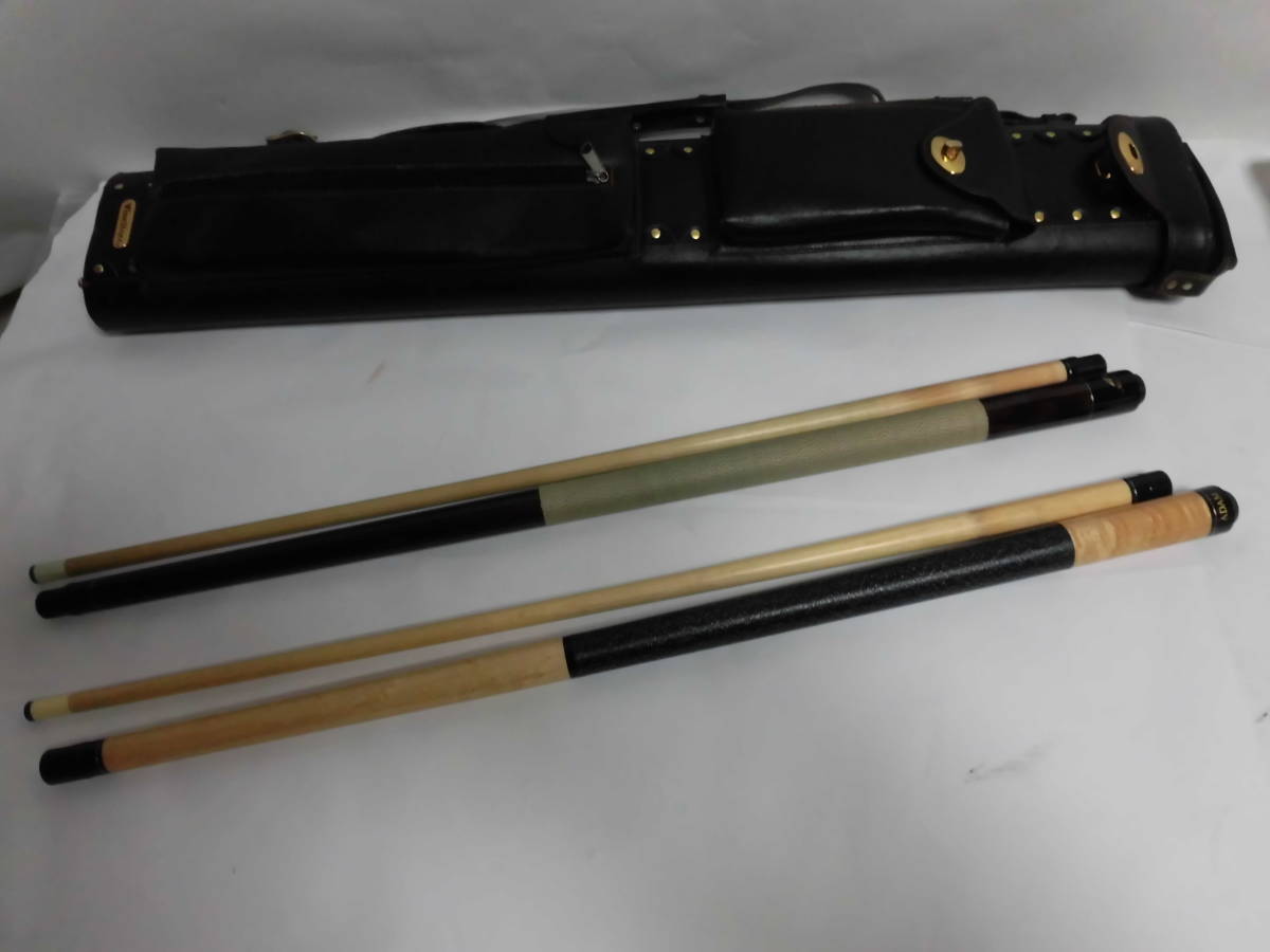 ビリヤード キュー Mezz Cues/Adam・Vincitoreレザーケース 3点セット