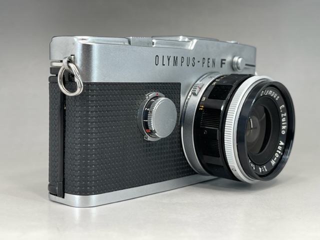 オリンパス OLYMPUS PEN-F E.Zuiko Auto-W 1:4 f=25mm コンパクト一眼レフ フィルムカメラ USED品_画像3