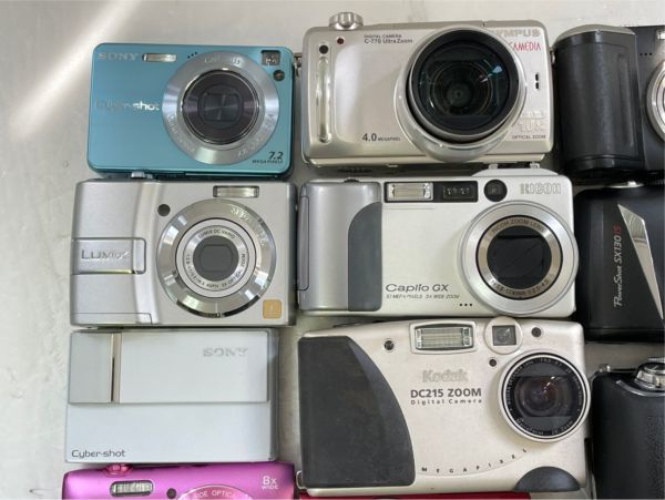 K334-△ コンパクト デジタルカメラ 30点まとめ SONY/OLYMPUS/ROCOH