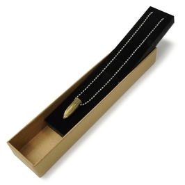 ギフトボックス 貼り箱 22.5×5×3cm アクセサリーケース [ ブラウン / 1個 ] プレゼントボックス