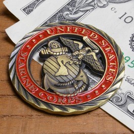 チャレンジコイン 紋章 アメリカ海兵隊 記念メダル Challenge Coin 記念コイン USMC エンブレム 亜鉛合金_画像3