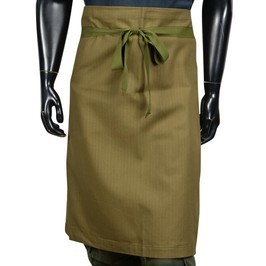 チェコ軍放出品 ワークエプロン 前掛け ヘリンボーン生地製 Czech brown apron ウエストエプロン 帆前掛けの画像2