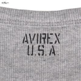 AVIREX футболка длинный рукав tei Lee вырез лодочкой tereko[ белый / L размер ] Avirex мужской футболка 