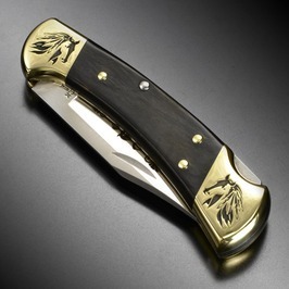 BUCK 折りたたみナイフ 112 限定品 イエローホースカスタム ホース刻印 バックナイフ Ranger レンジャー_画像6