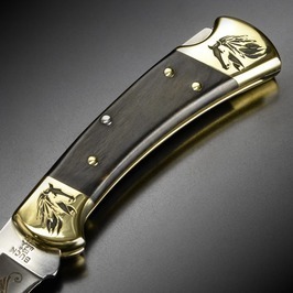 BUCK 折りたたみナイフ 112 限定品 イエローホースカスタム ホース刻印 バックナイフ Ranger レンジャー_画像5