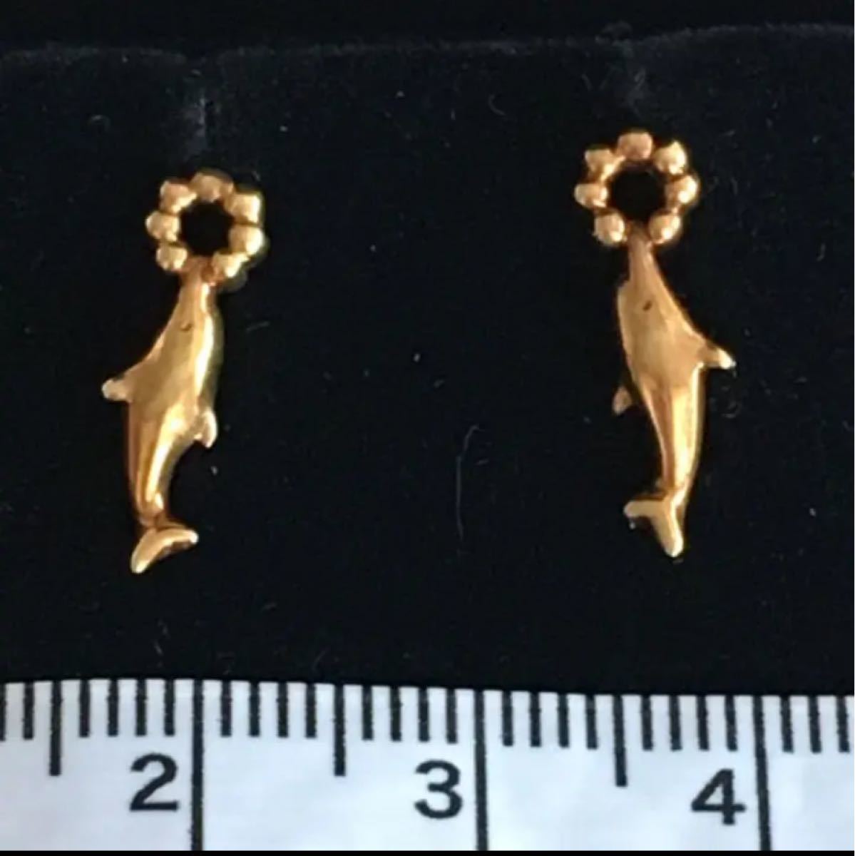 K18YG イルカのピアス シチズン宝飾 ゴールドピアス 18金|PayPayフリマ