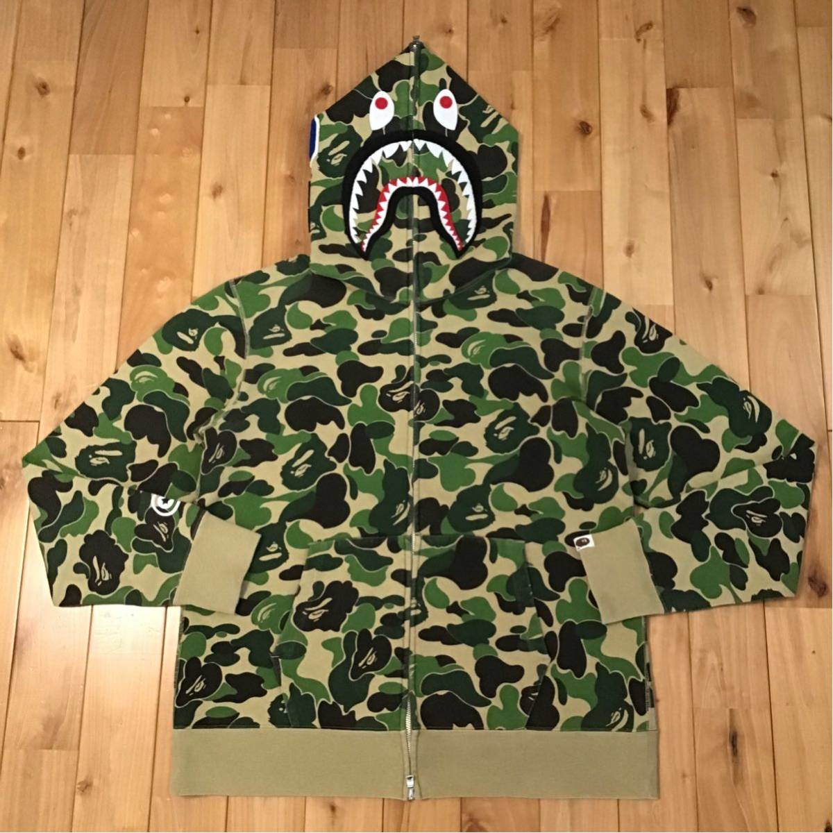 *XL* ABC camo green Shark Parker shark full zip hoodie a bathing ape bape Ape Bape A Bathing Ape ABC утка камуфляж t44