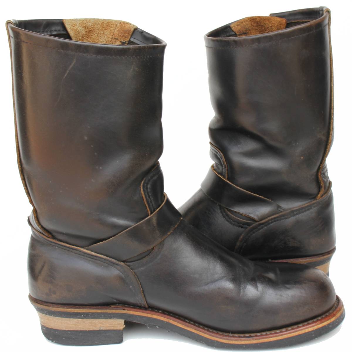 (21503)茶芯96年製REDWING2268レッドウィング8.5D約26.5cm (PT91プリント羽タグ旧羽タグ ヴィンテージ90年代エンジニアブーツ黒ブラック)の画像4