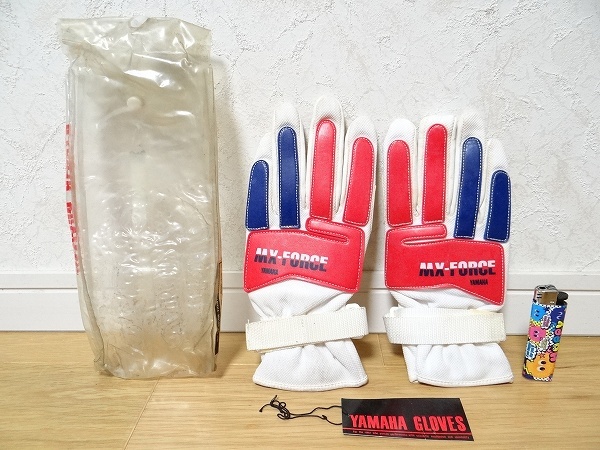 新品 80年代 ビンテージ MX-FORCE YAMAHA ヤマハ レーシンググローブ ドライビンググローブ Mサイズ 手袋 旧車 レトロ 昭和 当時物_画像1