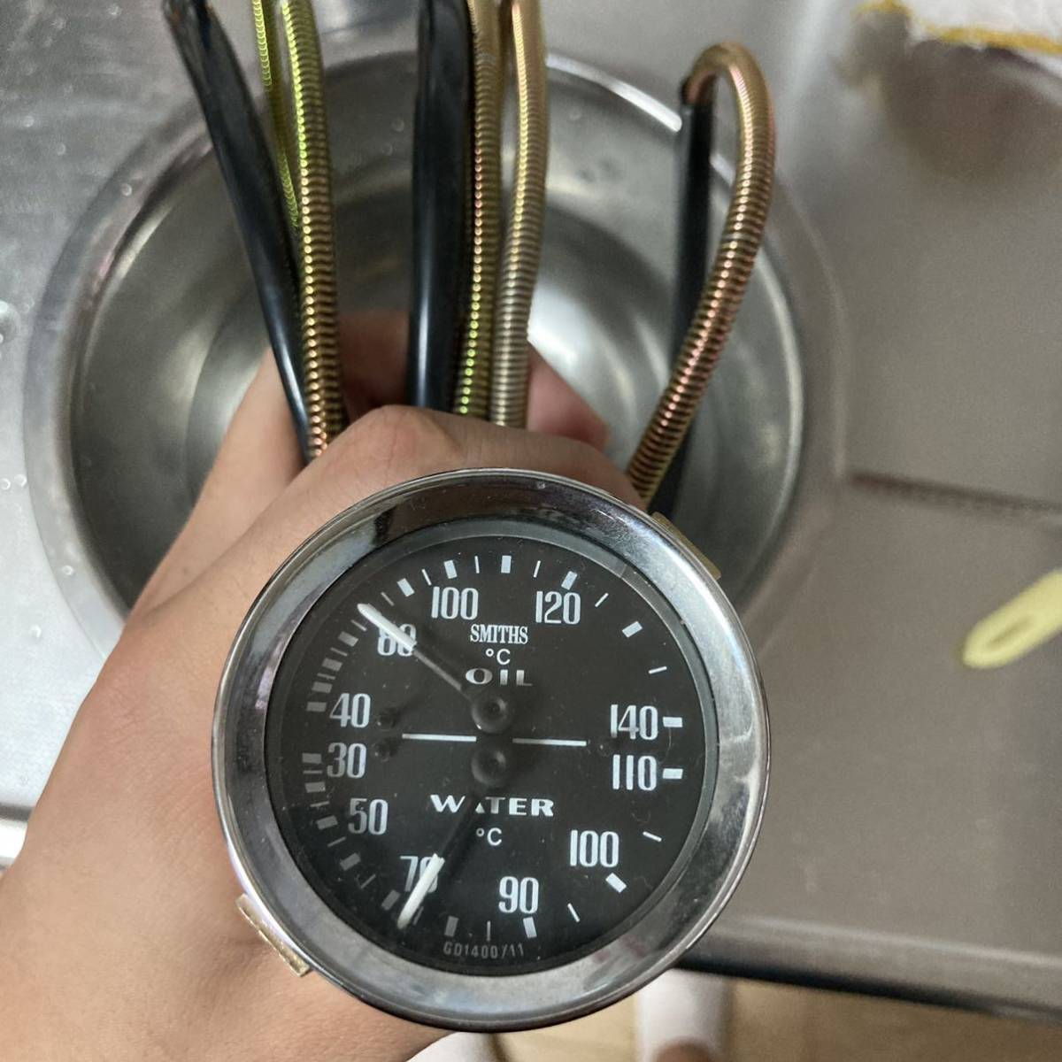  Omori Smith dual gauge machine oil temperature gauge water temperature gage 