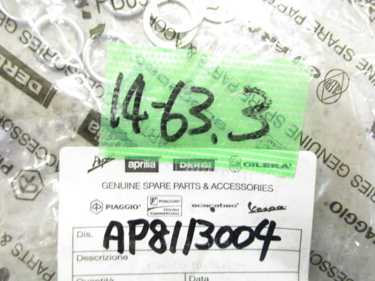 * новый товар не использовался * оригинальный (AP8113004) банджо шайба тормоз прокладка 10 листов входит Aprilia Moto Guzzi aprilia MotoGuzzi 14-63.3