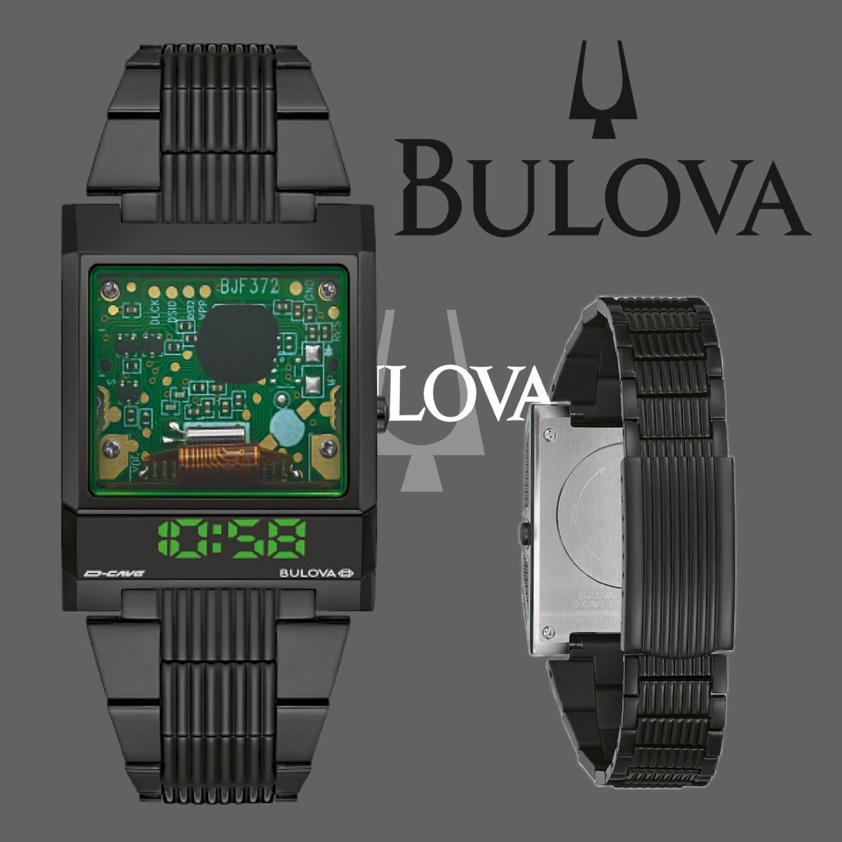 【日本未発売モデル】腕時計 ブローバ Bulova D-Cave 98C140 メンズ ブラック _画像1