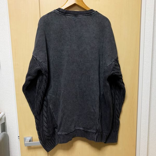 中古美品　KITH キス　COMBO KNIT CREWNECK　クルーネック　スウェット　トレーナー　ブラック-Lサイズ_画像4