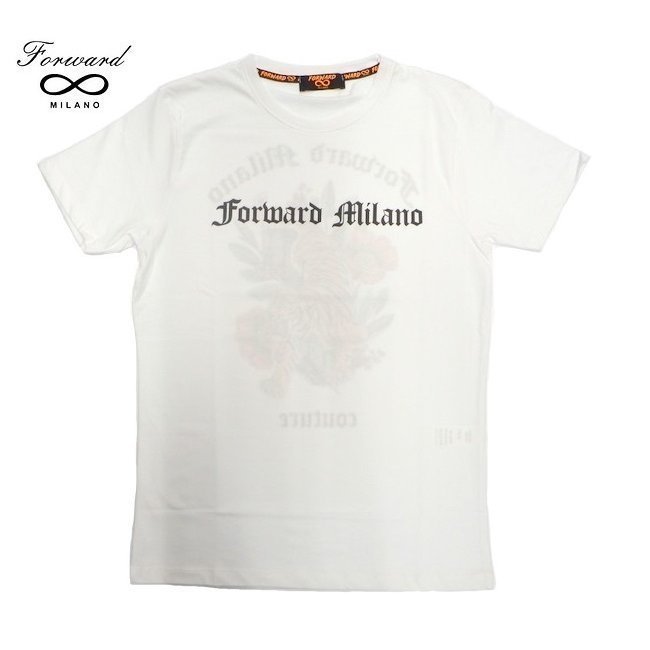 【L】FORWARD MILANO(フォワード ミラノ) バックプリント 半袖 Tシャツ ホワイト