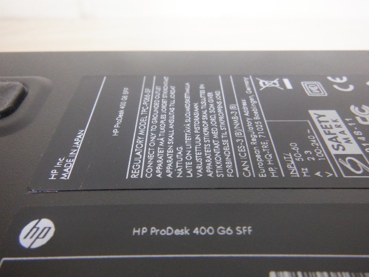 HP ProDesk 400G6 SFF 第9世代 i5 9500 3.0GHz 8GB/SSD256GB (E-5