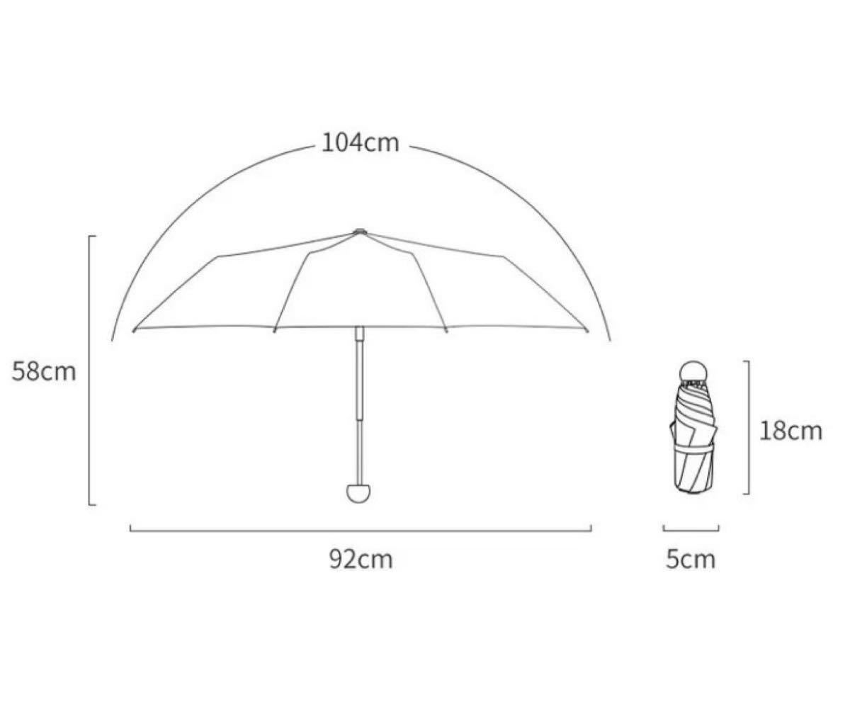 当店の記念日 折りたたみ傘 ポーチ付 UVカット99％ 日傘 100遮光 収納 晴雨兼用 白