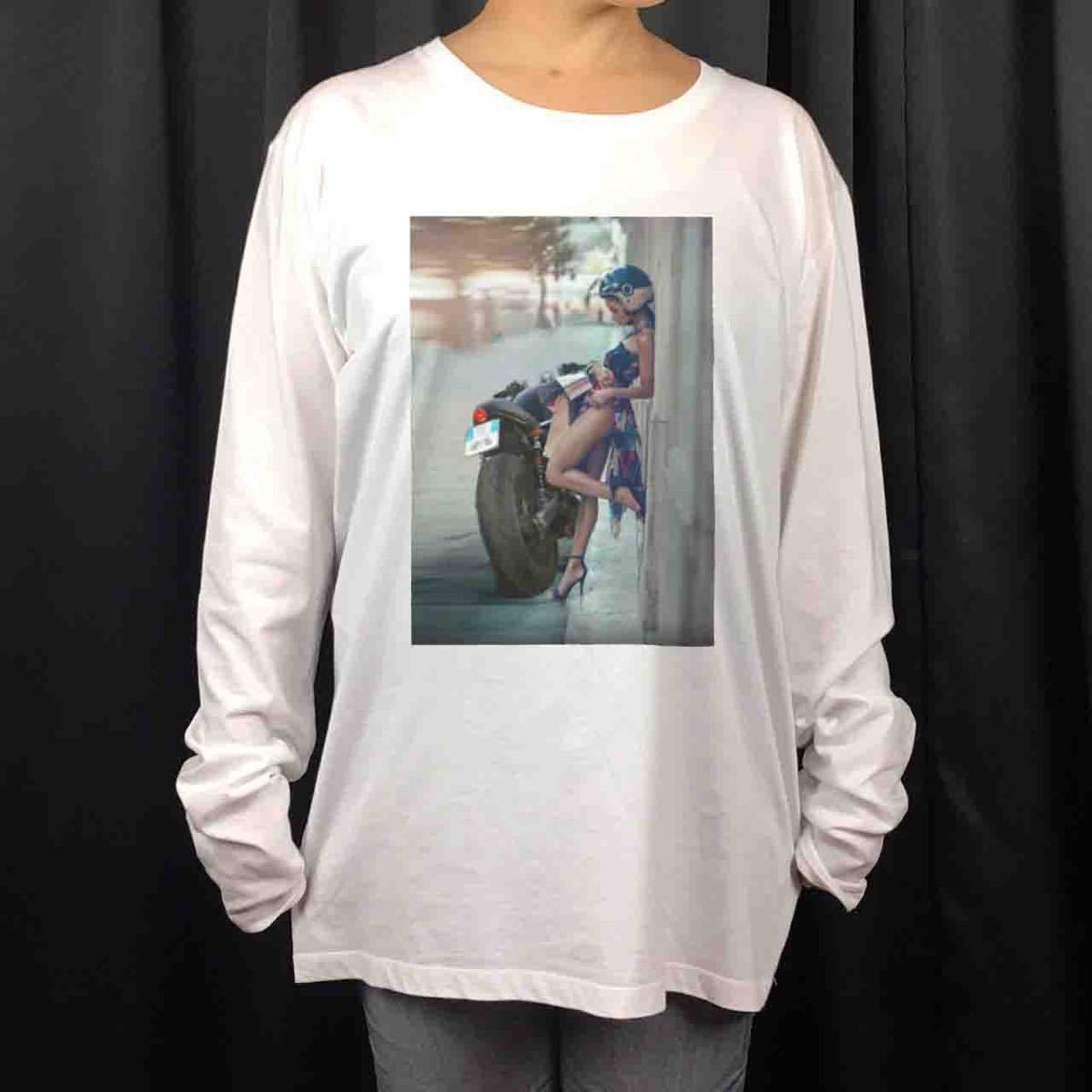新品 セクシー キュート おしゃれ バイカー BIKER バイク ガール ロンT 長袖 Tシャツ XS S M L XL ビッグ オーバーサイズ XXL~4XL パーカー