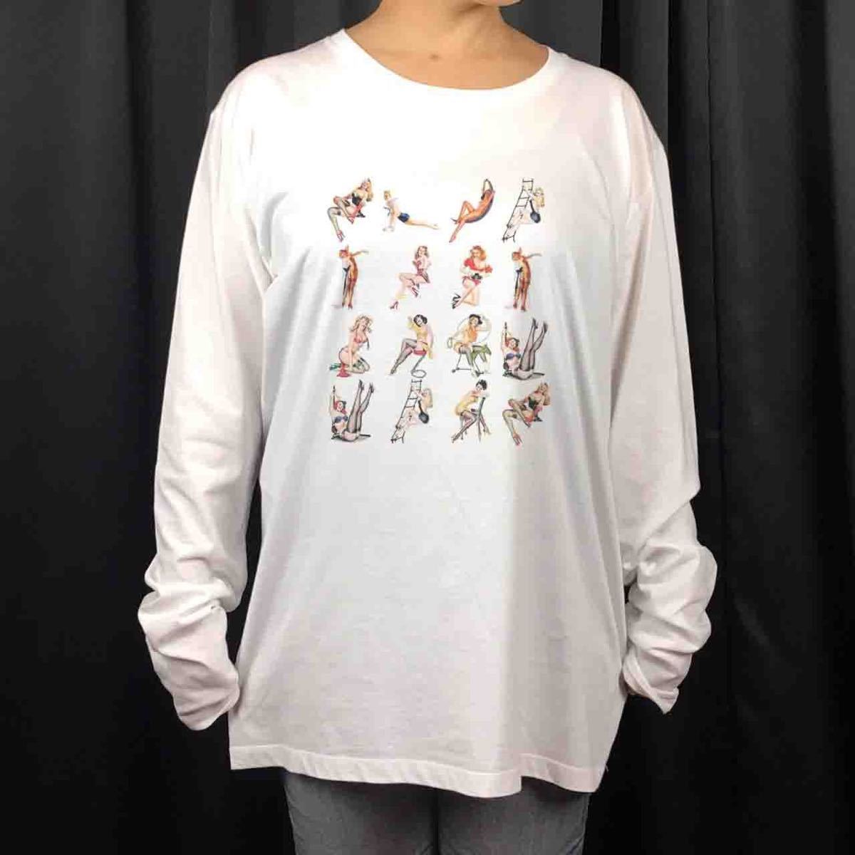 Новая сексуальная ретро Pin-Up Girl Select Collection Длинная футболка с длинным рукавом XS S M L XL большой размер XXL ~ 4XL толстовка с капюшоном
