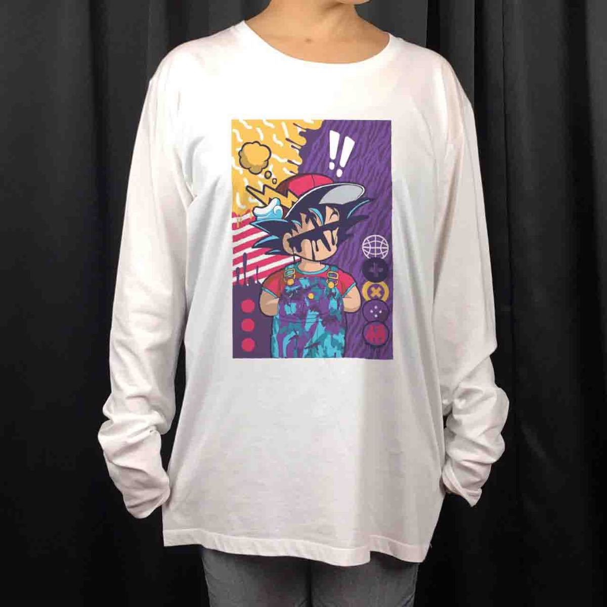 新品 クール ジャパン 日本 アニメ オマージュ 悟空 ポップアート ロンT 長袖Tシャツ XS S M L XL ビッグ オーバーサイズ XXL~4XL パーカー_画像1