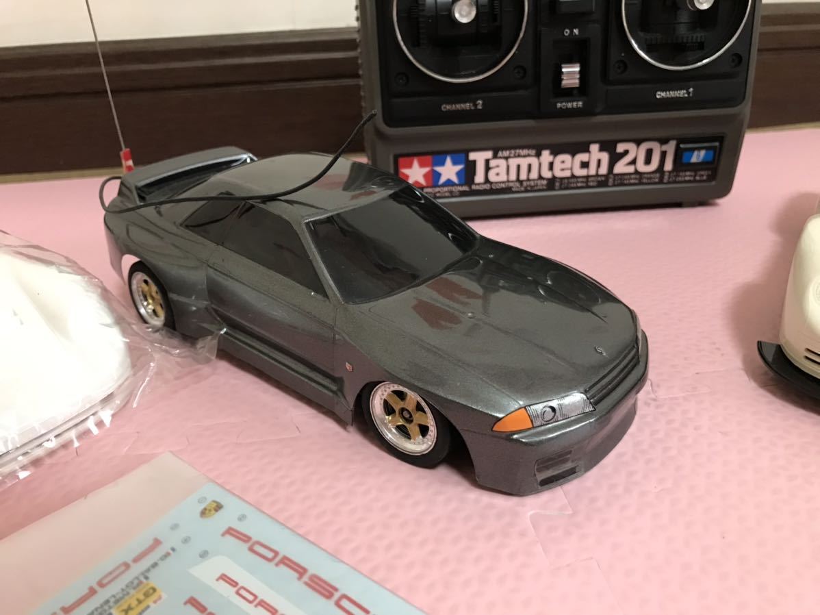 送料無料　1/24 タミヤ　タムテック　ラジコン　セット　ポルシェ 961 日産 スカイライン GT-R R32 TAMIYA tamtech PORSCHE RC ジャンク