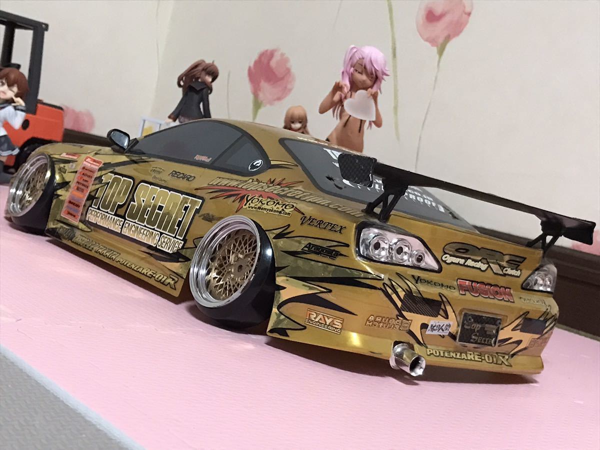 送料無料　1/10 日産 シルビア S15 トップシークレット　ラジコンボディ ドリフト ヨコモ YOKOMO NISSAN SILVIA TOP SECRET RC BODY DRIFT