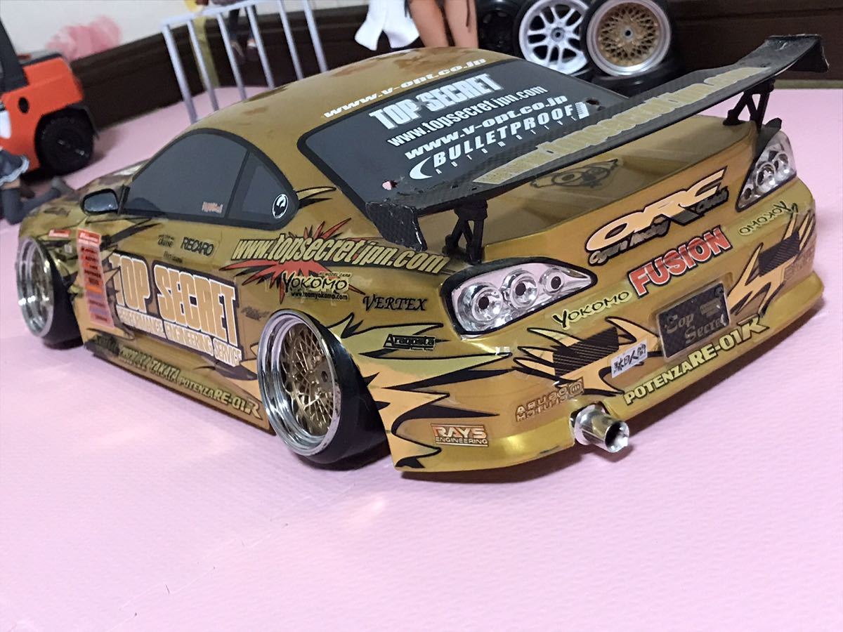 送料無料　1/10 日産 シルビア S15 トップシークレット　ラジコンボディ ドリフト ヨコモ YOKOMO NISSAN SILVIA TOP SECRET RC BODY DRIFT