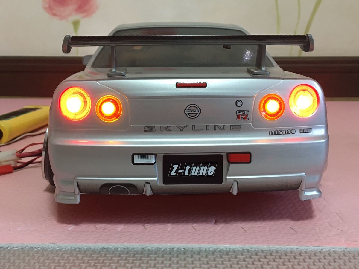 送料無料　1/10 日産 スカイライン GT-R R34 ニスモ Zチューン LED付き ラジコンボディ　タミヤ TAMIYA SKYLINE NISMO Z Tune TLU-01