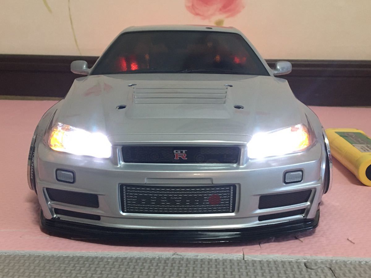 送料無料　1/10 日産 スカイライン GT-R R34 ニスモ Zチューン LED付き ラジコンボディ　タミヤ TAMIYA SKYLINE NISMO Z Tune TLU-01