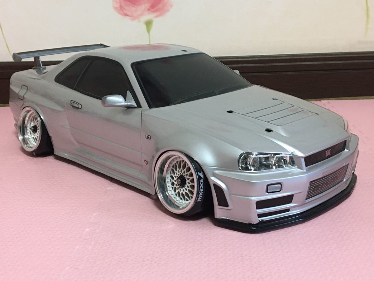 送料無料　1/10 日産 スカイライン GT-R R34 ニスモ Zチューン LED付き ラジコンボディ　タミヤ TAMIYA SKYLINE NISMO Z Tune TLU-01