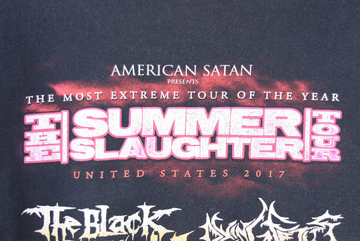 【送料無料】サマースローターツアー ヘビーメタル ミュージック Tシャツ メンズM The Summer Slaughter Tour 古着 BB0397