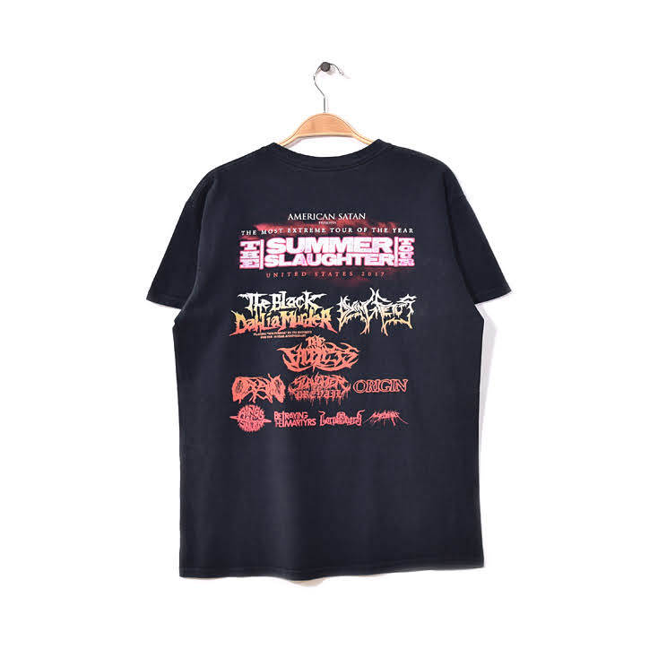 【送料無料】サマースローターツアー ヘビーメタル ミュージック Tシャツ メンズM The Summer Slaughter Tour 古着 BB0397