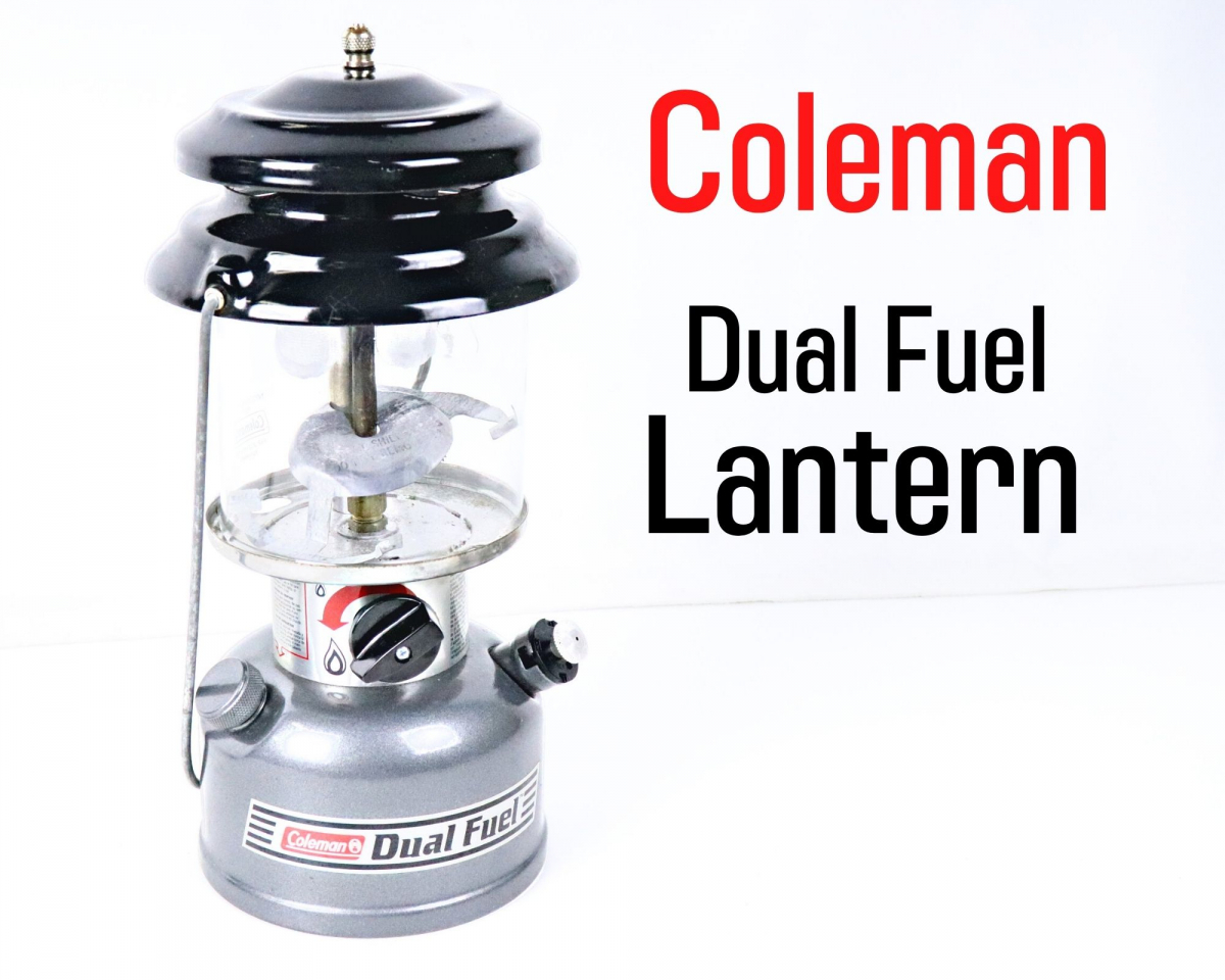 Coleman 285 コールマン Dual Fuel Lantern 箱 取説 付属品付き ランプ ランタン キャンプ用品 アウトドア シルバーカラー 020JREP66